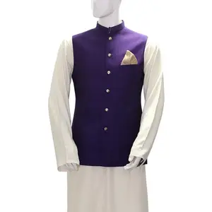 Atacado Personalizado Paquistanês Cheap Waistcoat Homens, Causal/Formal Suit Vest Cotton Vest Waistcoat, Colete de alta qualidade