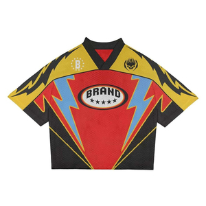 Premium Quality Streetwear Mesh T-Shirt Sublimated American Football Jersey Boxy Fit Sportswear Custom Football Wear for Men - Product Image 6