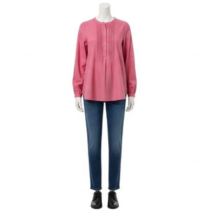 Blouse en tissu polyester teint en pièce, séchage rapide, respirante, toucher doux, style décontracté automne, pour le bureau – Recherche et achat en ligne - Product Image 5