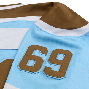 Vêtements de sport de hockey sur glace personnalisés de haute qualité, nom de l'équipe, numéro, impression par transfert thermique, 100% polyester, séchage rapide, respirant, service OEM - Product Image 5