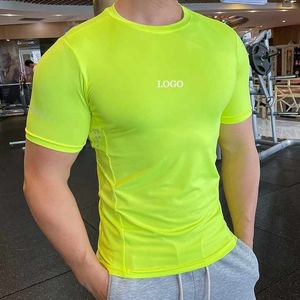 T-shirt de course à pied Gym personnalisé pour hommes Sporty Breathable Athletic Fitness Slim Fit Design Plus Size 280 Grammes Casual Compression unie - Product Image 3