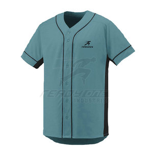 Conjunto de Jersey de béisbol con dobladillo curvo con inserciones laterales de malla transpirable para práctica o día del juego Ropa de softball incluida - Product Image 2