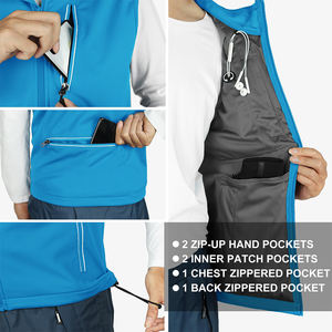 Chaleco de golf ligero personalizado de alta calidad para hombre chaqueta impermeable con bolsillo chaqueta sin mangas para hombre - Product Image 6