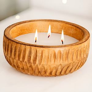 Classic Unique Wooden <b>Christmas</b> Tea Lights For Home Hotel Restaurant Lighting <b>Scented</b> <b>Candle</b> Jar For Table Decor - Product Image 4