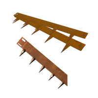 Borde Metálico Flexible para Jardín OEM, Modelo 3D, Borde Elevado de Acero, Impermeable, Ecológico, Decorativo, Kit de Cercado para Paisajismo Exterior