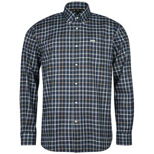 Camicia in flanella Barbour da uomo, taglia Small, vestibilità slim, a quadri, blu, con bottoni, tecnologia termica. - Product Image 1