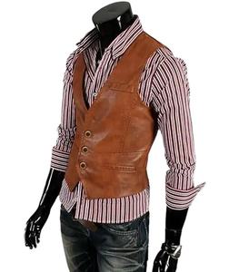 Custom Casual <b>Men</b> Sheepskin Waistcoat Cut Premium Wholesale Real Leather Vest Breathable Streetwear Fashion Vest <b>For</b> <b>Men</b> - Product Image 1