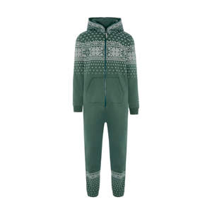 RINT-etail y kets mbroidered OGO 50% Polyester 50% ottotton IDE ocockets con PPER ipper losure nisex Reen lpine Jumpsuit - Product Image 4