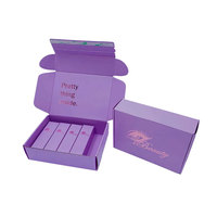 Boîte d'emballage cadeau cosmétique en carton ondulé écologique personnalisée, avec pelliculage mat et gaufrage, boîtes rigides pour bougies, vêtements et envois postaux
