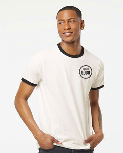 Port & Company PC54R เสื้อยืดผู้ชายย้อนยุค Ringer เสื้อยืดผ้าฝ้ายแขนสั้น - Product Image 1