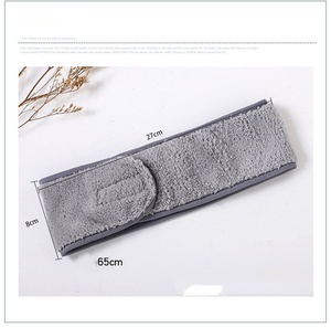 <span class=keywords><strong>Bandeau</strong></span> de spa en polaire corail <span class=keywords><strong>pour</strong></span> femme, réglable, avec fermeture auto-agrippante, <span class=keywords><strong>pour</strong></span> le maquillage et les soins du visage, vente en gros - Product Image 3