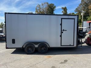 Remolque de Carga Cerrado con Forma de V de 7x16 7K, Remolque Utilitario de Servicio Pesado con Eje Tándem para Transporte de Equipos, Herramientas y Mercancías - Product Image 6