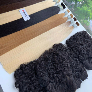 Prix de gros Extensions de cheveux en vrac Cheveux humains vierges vietnamiens Double Noyau 100 grammes Toutes les couleurs 18 pouces - Product Image 1