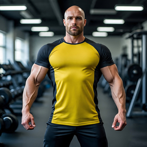 Camiseta de entrenamiento atlético para hombre, camiseta de ejercicio físico para culturismo, camiseta de ropa de gimnasio con sublimación personalizada para hombre - Product Image 4