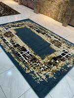 Polyester Mix Yarn Woven Soft Square Flat Pile Floral Pattern Kilim Design Goldenmoon Carpet Kids Rugs Turkish Made in Turkiye