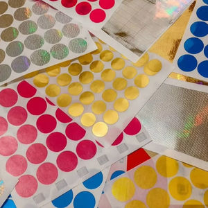 Autocollant holographique en aluminium transparent multicolore, marque Digiteltech, étiquettes d'emballage holographiques P20 pour la marque - Product Image 1