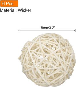Lujoso decorativo modesto orbes esfera diseño hogar ratán bola decorativa artesanía bola adornos decoración del hogar para jardín - Product Image 1