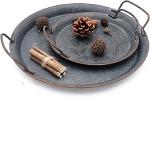 MS INC – plateau de service à thé en métal doré, Table à manger décorative, plateau de service à café pour le bureau et la maison - Product Image 3