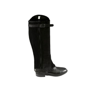 Cuero Ecuestre Equitación Medio Chaps Pierna Cubierta Protector Mejor Tamaño Cuero Medio Chaps - Product Image 4