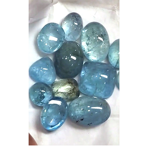 13 pièces de naturel aigue-marine 10mm à 19mm ovale coussin Cabochon 129 Cts Lot Iroc ventes aigue-marine baruj lâche pierres précieuses cabine US $52 - Product Image 1