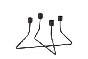 Portavelas de cristal con luz de té de luna de alambre de hierro con acabado en polvo negro Centra Lit Iron Art Ware para decoración del hogar como jarrón de suelo - Product Image 6