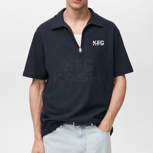 Chemises pour hommes de style moderne avec un design classique, motif uni, tricotées en coton 100% respirant, manches courtes pour un usage décontracté - Product Image 2