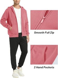 เสื้อฮู้ดขนแกะคอตตอนทันสมัยมีซิปทรงหลวมใส่ได้ทั้งชายและหญิงเสื้อสเวตเชิ้ตสไตล์สตรีทแบบลำลอง - Product Image 3