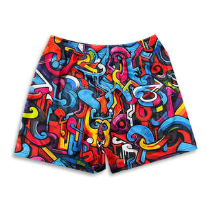 Pantalones Cortos Deportivos de Malla para Verano, con Logotipo Personalizado, por Encima de la Rodilla, para Hombre, Impresión Sublimada en 3D, 5 Pulgadas, de Fábrica - Product Image 3