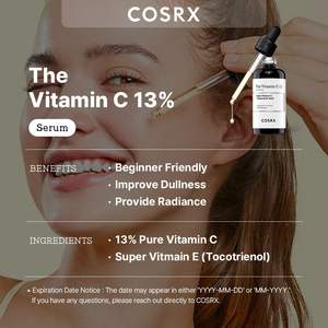 COSRX Korean Vitamin E <b>Hyaluronic</b> <b>Acid</b> Brightening Hydrating for Dark Spots Skin Care the Vitamin C 13 Serum 20ml - Product Image 3