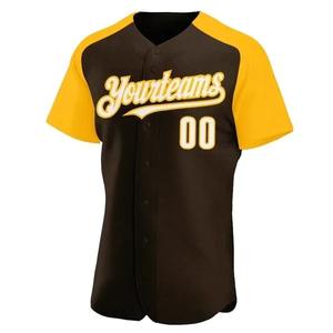 Camiseta de Béisbol Personalizada Marrón y Blanca con Mangas Raglán Auténticas, Impresa en 3D para Hombre y Mujer, Camiseta Informal para Equipos - Product Image 2
