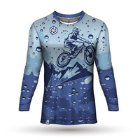 Maillot de cyclisme respirant personnalisé par sublimation, équipement de motocross, nouveau design d'équipe gratuit, course de VTT, nom de l'équipe de VTT, motocross