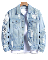 Veste en jean pour homme, coupe-vent, réfléchissante, écologique, respirante, résistante à la décoloration, décontractée, streetwear d'hiver, 100% coton, imprimé