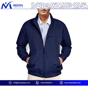 High Quality Custom Windbreaker Jacket for Men with Logo Print Water Resistant <b>Lightweight</b> <b>Coat</b> for Clubs or Company Uniform - Product Image 2
