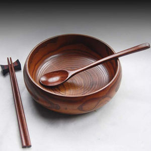 Cuenco de madera grueso de diseño único, cuencos de madera de Mango hechos a mano con forma Rectangular para el hogar, restaurante y cocina - Product Image 3