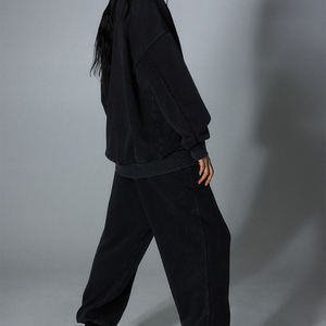 Nueva moda 100% algodón streetwear Sudadera de cuello redondo bordada de gran tamaño mujeres precio barato - Product Image 5