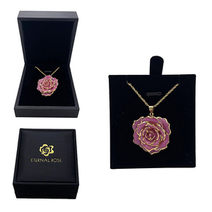 Collier pendentif en forme de fleur de rose en métal artisanal <span class=keywords><strong>populaire</strong></span> pour femmes, cadeau pour <span class=keywords><strong>la</strong></span> Saint-Valentin, Noël, pour petite amie - Product Image 1