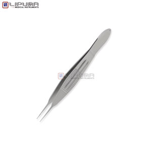 Pinzas de Sutura CASTROVIEJO, Puntas Rectas de 0.12mm, 1x2 Dientes, Plataforma de Amarre Recubierta, Instrumentos Médicos de Microcirugía Oftálmica - Product Image 6