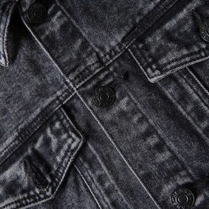 Solid Blue <b>Large</b> Size Men's Casual Style Denim Jacket New Winter Fashion with Stand Collar and Personality Touch <b>Canvas</b> Fabric - Product Image 6