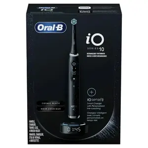 Oral-B iO系列9电动牙刷，带4个刷头，黑色玛瑙...