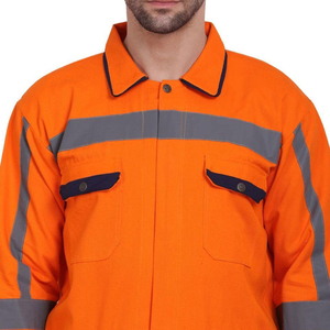 2025 dernière conception Construction combinaison respirant confortable Polyester vêtements de travail léger Logo personnalisation sécurité - Product Image 4