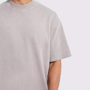 Camiseta 100% algodón para hombre, corte holgado, estampada, lisa, básica, extragrande, precio económico al por mayor, camisetas para hombre - Product Image 4