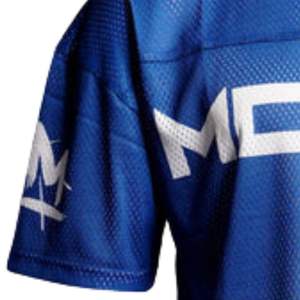 Maillot d'entraînement de football bleu en maille respirante, haut de sport, uniforme d'équipe personnalisé, fournisseur OEM - Product Image 5