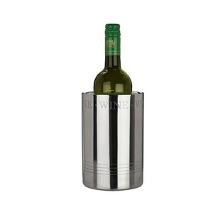 Haute vente qualité créative argent métal acier inoxydable refroidisseur de vin seau à glace Design classique grand service refroidisseur de vin - Product Image 2