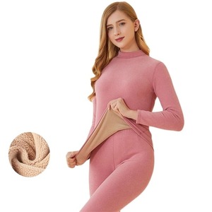 Ensembles de sous-vêtements thermiques en polaire épaisse pour femmes en coton sur mesure pour l'hiver froid - Product Image 4