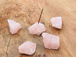 Soporte de incienso de piedra de cuarzo rosa Orgón natural Soporte de piedra cruda Piedra natural al por mayor para la venta de cristales Amayra Exports - Product Image 5
