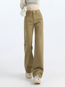 Nouveau jean décontracté à la mode pour femmes avec denim lavé à cordon, polyvalent - Product Image 3