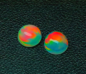 Pierre précieuse en vrac d'opale naturelle-Gemmes d'opale polies de forme ronde-Pierres lisses d'opale de cristal de Welo des mines éthiopiennes - Product Image 3