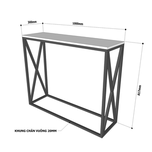 Modern Luxury <b>Console</b> Table Contemporary Decorative Marble with X-Shaped Iron Legs Entry and Villa Application-CST003 - Product Image 4