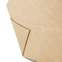 Boîtes en carton rectangulaires brunes de 1200 ml, empilables, pour plats à emporter - 300 pcs/carton