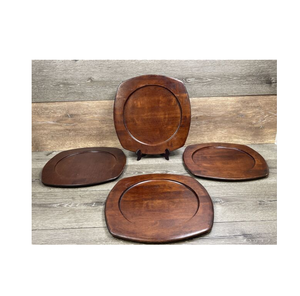 Assiette de chargeur en bois faite à la main attrayante couleur naturelle vente chaude qualité supérieure pour les accessoires de mariage et d'événement - Product Image 5